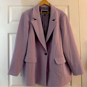 Eloquii Lavender Single Button Blazer